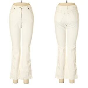 VINTAGE 90s Designer Armani Collezioni Ivory Mid Rise Jeans Size 4 ~ Versatile